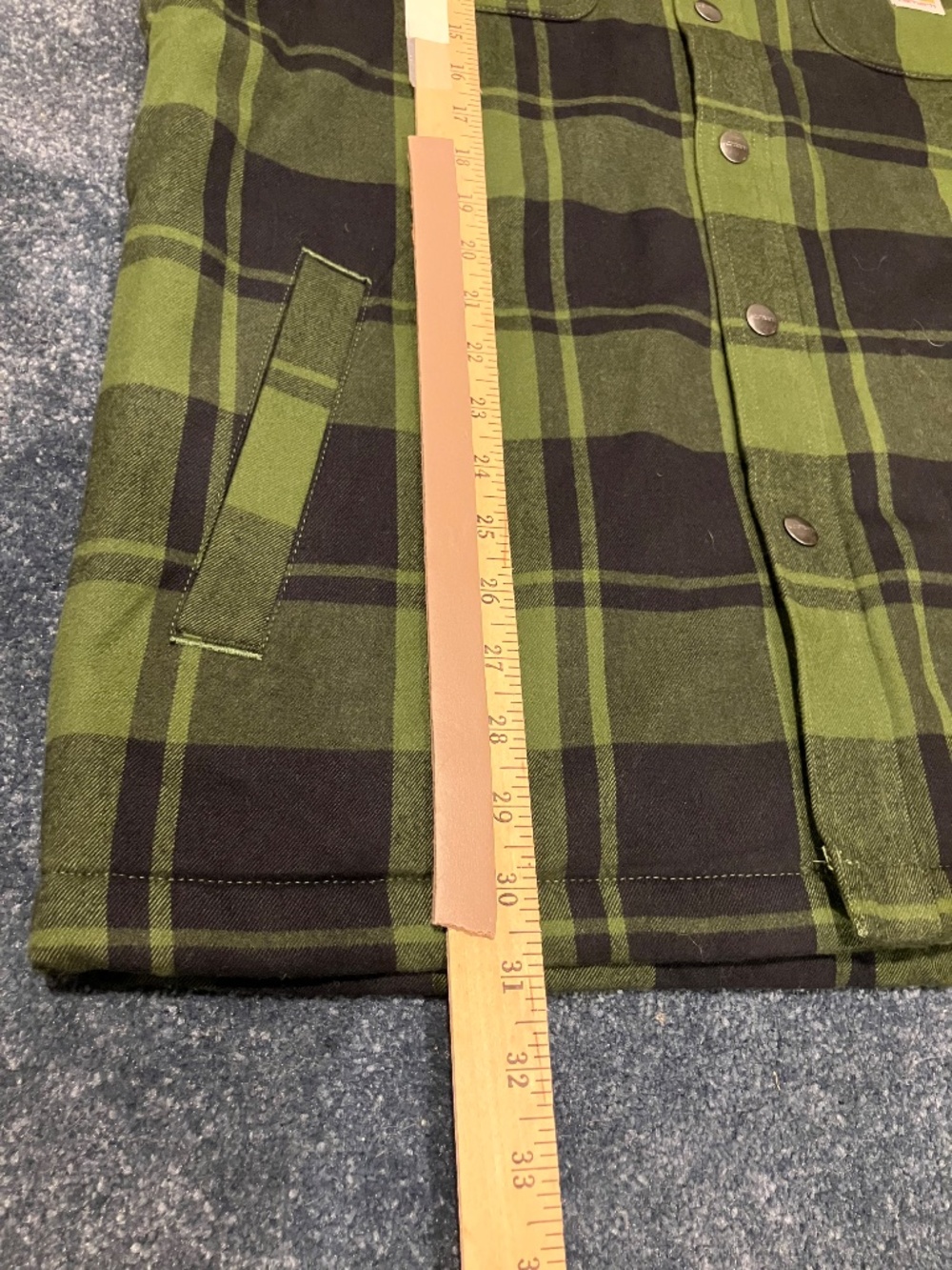 Carhartt Relaxed Fit Flannel Sherpa-Lined Shirt Jacket - Picture 10 of 14